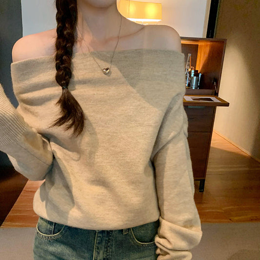 Off-the-shoulder sweater