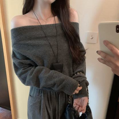 Off-the-shoulder sweater