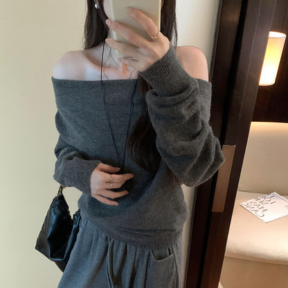 Off-the-shoulder sweater